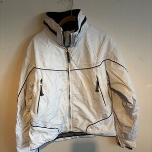 Obermeyer Voltage Ski Jacket, Women’s, White W/ Black Trim, Size 8